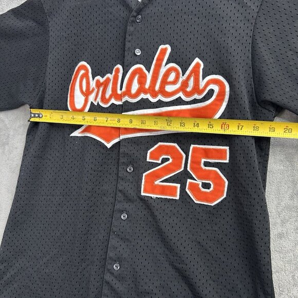 Vintage Majestic Jersey Mens Small Baltimore Orioles Mesh MLB Custom #25 Martez - Picture 3 of 8